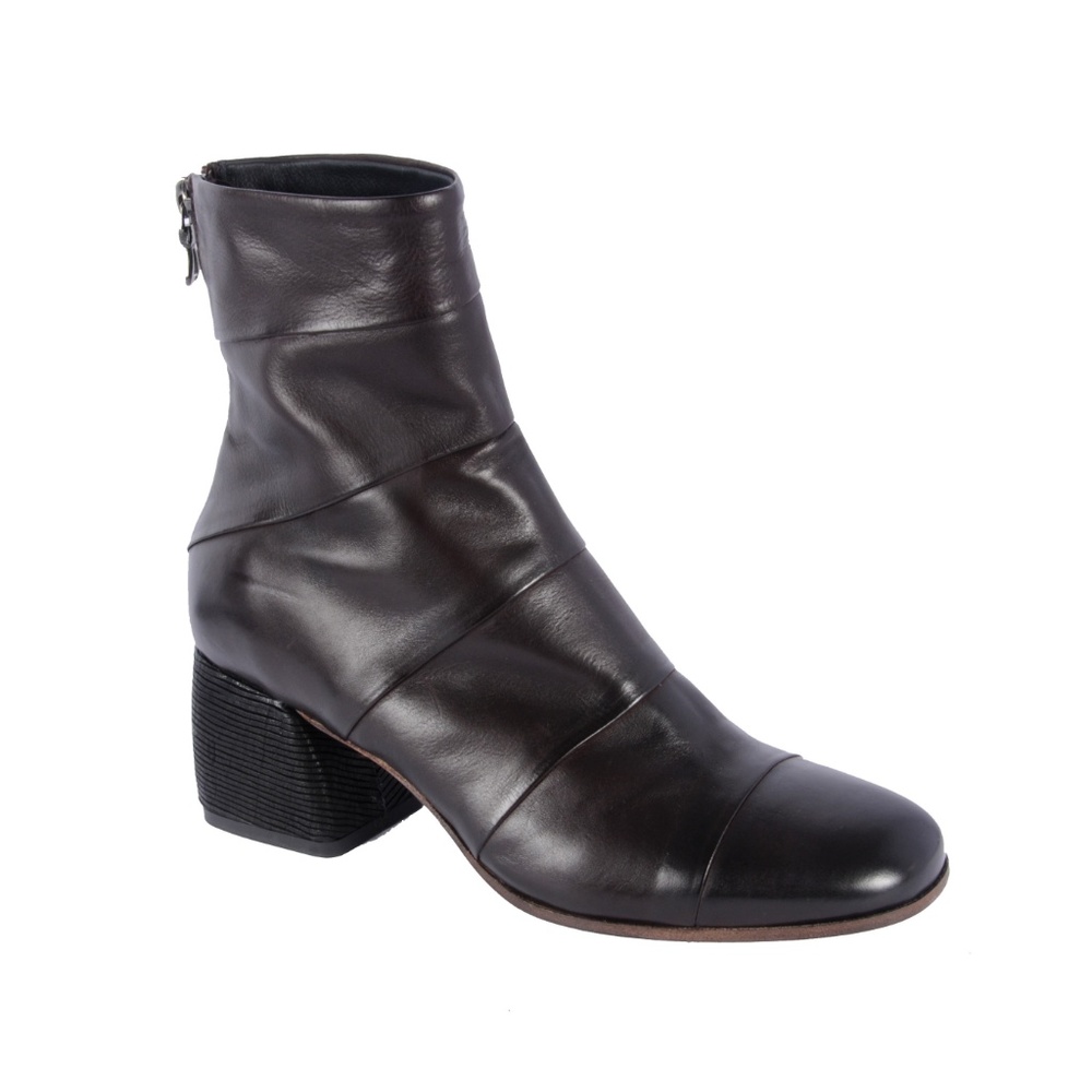 Ink ankle boots butter soft folded lther dark Brn - Picture 2 of 6